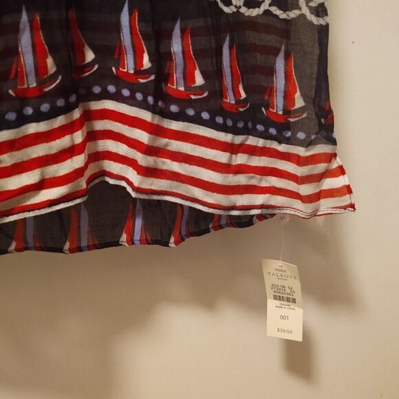 Talbot's Long scarf Red White Blue - Picture 3 of 4